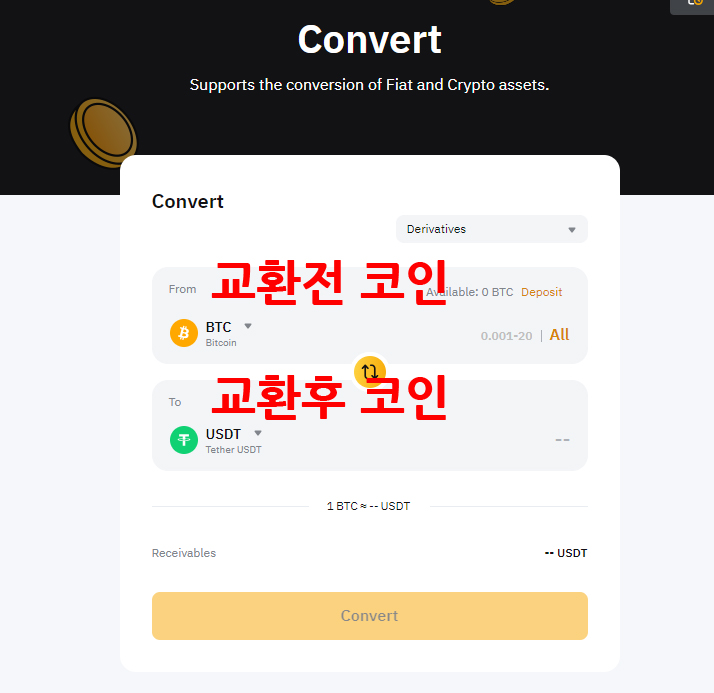 바이비트 거래방법 코인 교환