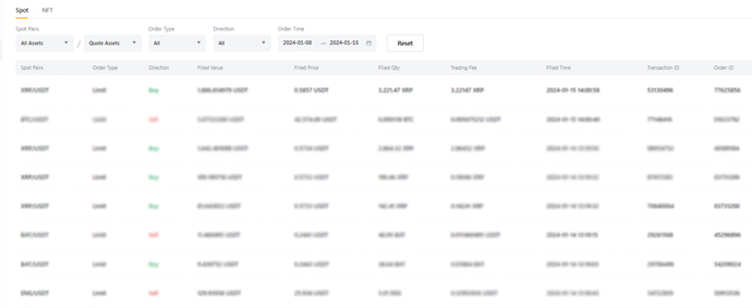 바이비트 현물 거래내역