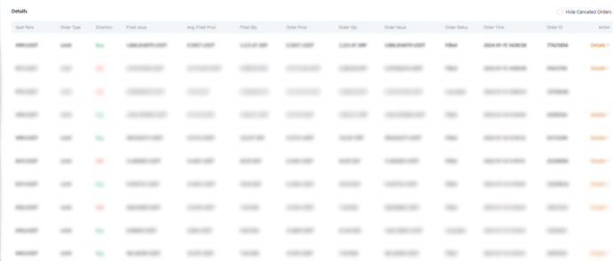 바이빗 현물 주문내역