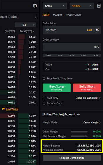 바이비트 모의투자 입금