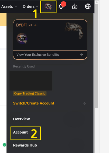 바이비트 Account