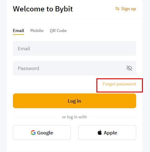 bybit forgot password