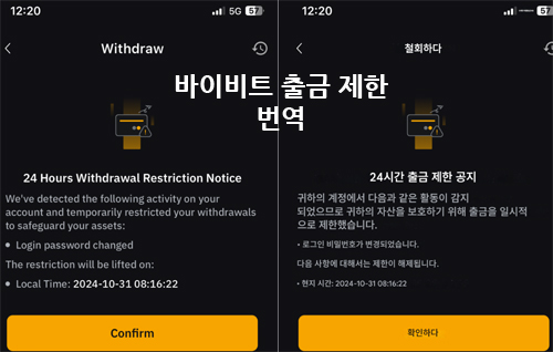 바이비트 24시간 출금 제한