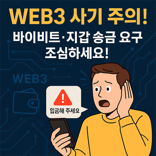 Web3 사기 주의 이미지