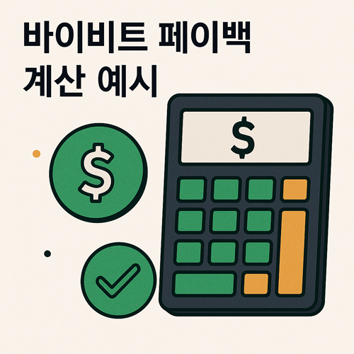 캐시백 계산 예시 일러스트, 계산기와 달러 기호 아이콘